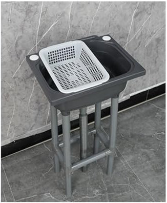 XRB2050 Lavabo da Bagno, 38x28x79 cm / 15x11x31 Pollici Lavabo da Appoggio, Lavandino in Resina PP per Bagno WC Lavanderia Garage Guardaroba B