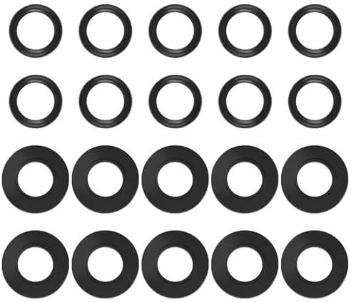 Maxqzin 10Pcs Propane Tank Gasket & 10Pcs Soft Rubber O-Rings for All Soft Nose POL Fittings, Hose Seal Rings Gasket - Gas Leakage Prevent Fit for Propane Gas Adapters Valves Regulators Connectors
