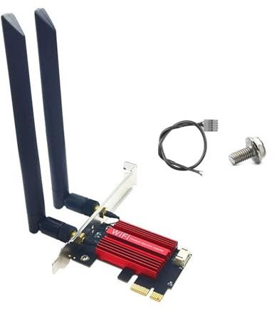 Limtula AX6000 – Carte WiFi PCIE Puissante NFA765 Prise en WLAN WIFI6E 2.4Ghz/5Ghz/6Ghz 6000Mbps Haute Vitesse sans Fil Diverses Applications