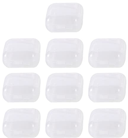 KHZen 10Pcs/set Beads Storage Containers Clear Square Box Empty Case With Lid For Earplugs Pills Jewelry Hardware