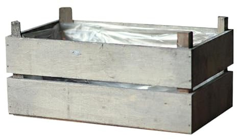 F Fityle Macetero de Madera de Estilo rústico, contenedor para Plantas y Flores, Caja Decorativa para Interiores y Exteriores, Ideal para Bodas.