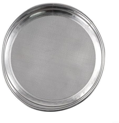 Setaccio per farina leggero in acciaio inox con 40 maglie sottili per setacciare farina e polveri da forno, colino rotondo da cucina per una lavorazione regolare degli ingredienti (A)