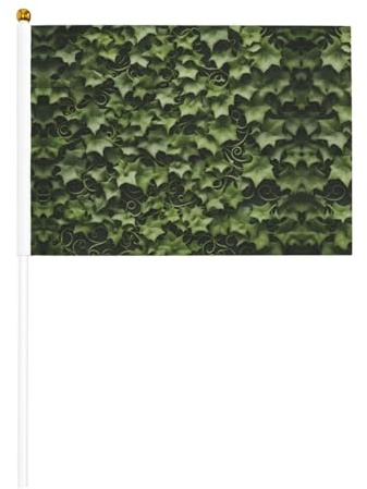 Mini bandera de mano pequeña con remolinos florales para juegos deportivos y festivales, decoración de desfile, 5.5 x 8.2 pulgadas
