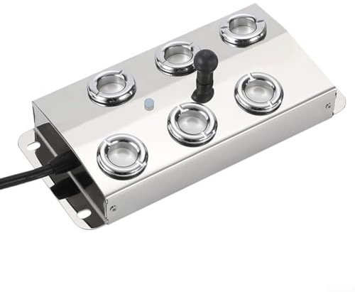 Brumisateur de bassin, plaque atomiseur en acier inoxydable silencieux avec buses réglables pour créer une atmosphère de paysage aquatique (six têtes)