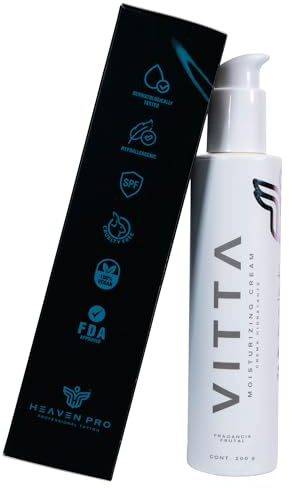 HEAVEN PRO VITTA Tattoo Aftercare Cream 6 oz Natural Tattoo Balm for Healing, Hydrating & Color Protection Moisturizing Cream for New & Existing Tattoos 6 oz