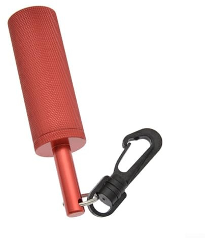 Rassel-Glocke aus widerstandsfähiger Aluminiumlegierung mit tragbarem Design und um 360 Grad drehbarem Schnellhaken für einfache Befestigung während Tauchgängen (rot)