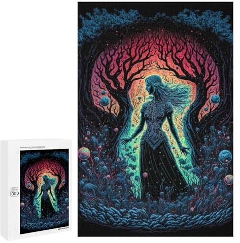 Lot de 1000 puzzles pour adultes Gardien de la forêt enchantée - 10 puzzles pour adultes - Jouet anti-stress - Vacances à la maison - Défi à résoudre - 1000 pièces