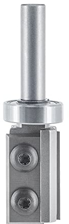 ENT 20321 Wendeplatten Bündigfräser HW, Schaft (S) 8 mm, Durchmesser (D) 19 mm, NL 30 mm, mit Kugellager