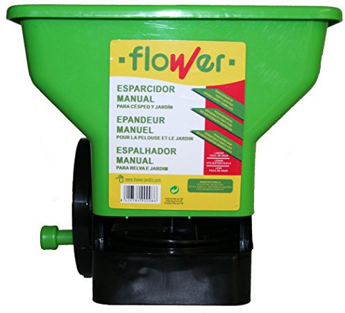 Flower - Esparcidor de Semillas y Fertilizantes | Fácil de Usar | Ligero | Ajuste de Dosis | Hecho en España, 22.7x23.8x21 cm, Plástico