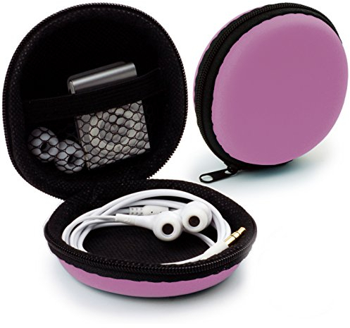 MyGadget Mini Funda Protectora para Auriculares [ In Ear ] - Caja Estuche de Transporte Compatible con SD Card, Flash Drive USB - Rosado