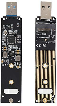 Tangxi M.2 NVMe auf USB Adapter, 10 Gbit/s M.2 SSD auf USB 3.1 M.2 Adapter, M.2 NVME basiert M Key M.2 PCIe auf Festplatte Konverter-Lesegerät für 970 Serie /960 Serie/