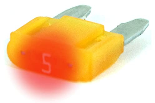 LED-Status Mini KFZ Auto Sicherungen Flachsicherungen, TFNL0, Set, 3A 5A 7,5A 10A 15A 20A 25A 30A, Stromstärke:05A Ampere