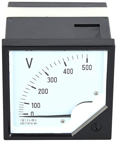 Voltmetro Analogico 500V, Pannello Analogico Misuratore di Tensione a Pannello Quadrato AC 0-500V per Dispositivi di Controllo Elettronico