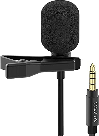 Cubilux Unidirektional 3,5 mm Lavalier Mikrofon, TRRS Ansteckmikrofon mit passiver Geräuschunterdrückung, kompatibel mit Smartphone, PC, Laptop, Tablet, MacBook Pro/Air, iPhone, Tablet, 1,5 m