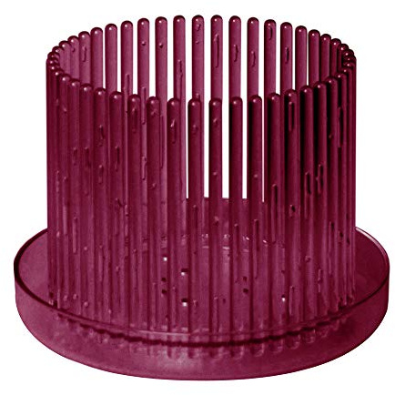 Orchitop M-Set - Design Orchideentopf inkl. Untersetzer für alle Orchideen, Farbe weinrot