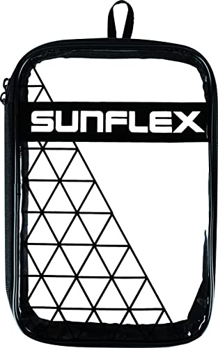 Sunflex Tischtennishülle Double | Aufbewahrungstasche für 2 Tischtennisschläger, 3 Bälle | stabiles + Robustes Case in schwarz | Schutz bei Transport