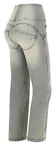 FREDDY - Jeans Push Up Wr.up® Wide Bottom In Denim Navetta Sabbiato, Donna, Denim Chiaro, Medium