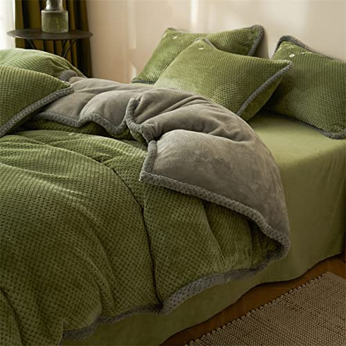 TGPOLI Sabanas Coralina 180,Juego De Sabanas 150x190,Forro Polar De Coral De Invierno MáS Funda De EdredóN De Terciopelo, Ropa De Cama, Manta, Madre E Hija