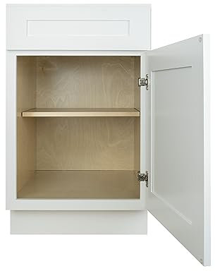 Hollywood Fabiani Design Shaker Wall Kitchen Cabinet Ready to Assemble, 15 in. W x 12 in. D x 30 in. H, White