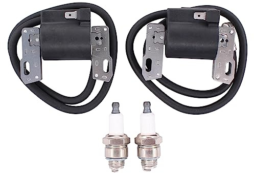 Zündspule mit Zündkerze Motor Zündspulenmodul Zündung Spule Modul für Briggs & Stratton 445777 40F777 40G777 40H777 Motor für Toro 74590 74591 74592 74704 74812 74814 Rasentraktor 592846 799651 691060