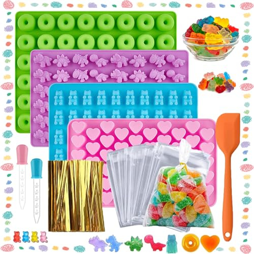4 Pezzi Stampo in Silicone per Orsetti Gommosi, Set Di Stampi in Silicone per Orsetti Gommosi, Stampo per Caramelle a Forma Di Orso in Silicone per Biscotti, Cioccolato, Sapone, Caramelle, Muffin