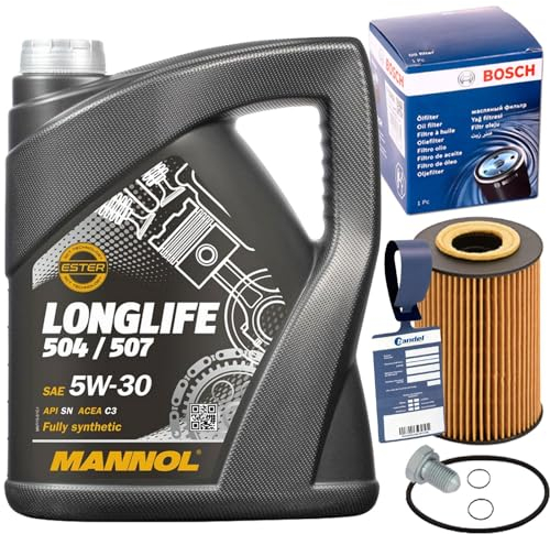 Ölfilter F026407023 + 5W30 Öl für Polo 6R Golf 6 A3 8P