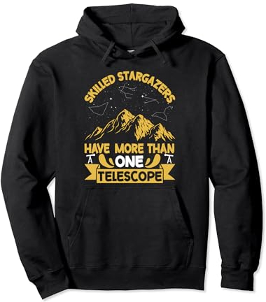 Teleskop Nachthimmel Uhr Sterne Astronomie Liebhaber Pullover Hoodie