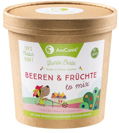 AniCanis Bio Beeren & Früchte Mix für Hunde - Obst, Beerenobst, Frucht getrocknet - Barf - Futterzusatz - 175g