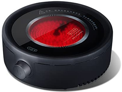 Piastra riscaldante portatile, piccola stufa elettrica fornello da tè silenzioso, piano cottura singolo Manopola di funzionamento sicura multifunzionale Regolazione dell'ebollizione dell'acqua (Ner