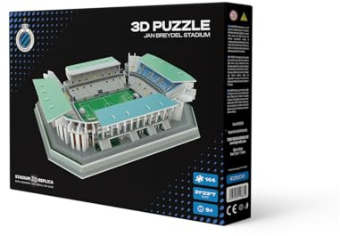 Pro-Lion 3D Puzzle des Jan Breydels Stadions - 73 Teile | Heimat von Club Brugge & Cercle Brugge | Eerste Klasse FC Fußball Geschenke für Alter 7+