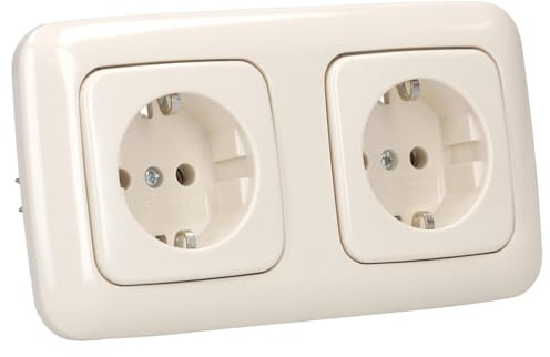 Busch-Jaeger Steckdosen Set: 2x 20 EUC-212 Steckdose + 2512-212 Rahmen Weiß Duro 2000 SI