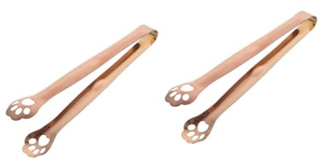 Mipcase 2pcs Kitchen Tools Tongs for Cooking Food Serving Tongs Bread Bakery Food Stainless Steel Lightweight Easy Storage