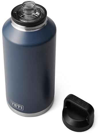 YETI Rambler Bottle Chug, Vaccum Insulated Stainless Steel Bottle with Leakproof Chug Cap, Navy, 64 oz (1.9 L)
