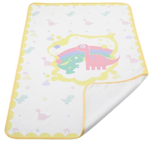 Landofgenie Übergroße Wasserdichte Wickelunterlage 80x120cm - Dinosaurier | Waschbar & Wiederverwendbar, für Babys & Erwachsene, Pflegeunterlage für Bett, Wickeltisch, Reise & Zuhause