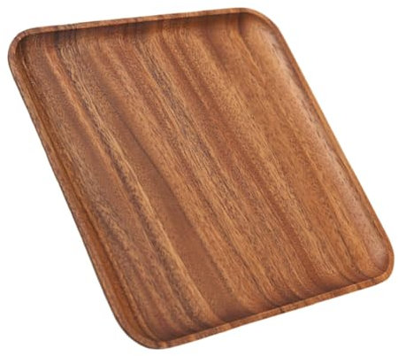 Bandejas de servir de madera, Bandejas de madera para alimentos, utensilios de servir, bandeja de mesa baja, bandeja de vanidad plana, platos de aperitivo, decoración de vajilla de cocina minimalista