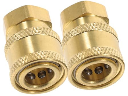 Mipcase 2pcs Copper Hose Connectors 1/4 Inch Thread Adapter