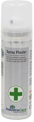 IndustraCare Large Spray Plaster Transparent Film Wound Protection, 70ml, Protect Cuts & Grazes