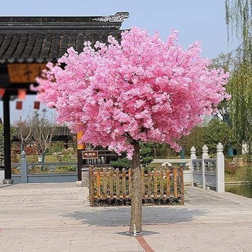 tylxayoxa Cerezo Artificial con Flores De Cerezo Artificiales, Ideal For Jardín, Fiestas Y Decoración del Hogar, Tanto For Interior como For Exterior.(100cmx90cm)