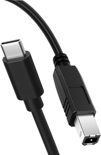 Mygatti USB C Druckerkabel 2m/2 Stück,flexibles Typ B auf Typ C MIDI Kabel,kompatibel mit Yamaha-Klaviertastatur,DAC,DJ-Controller,Touchscreen-TV mit USB-B-Anschluss und mehr