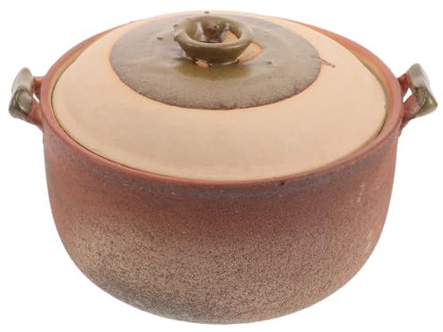 ZUNOXAZ Pentola Terracotta Con Manico Per Stufati e Zuppe Casseruola Tradizionale Cinese Argilla Per Porridge e Cottura Lenta Capacità Utensile Da Cucina Per Uso Domestico