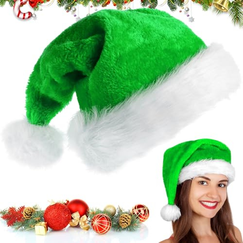 FUKPO Weihnachtsmütze, Weihnachtsmützen Erwachsene Nikolausmütze Weihnachten, Weihnachtsmann Mütze Damen Weihnachtshut Weihnachtsmannmütze Herren Christmas Hat Nikolausmützen Weihnachts Mützen
