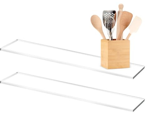 YAOPIU Ripiano Di Ricambio Per Armadio | Acrilico Trasparente 2 Pezzi Archiviazione - Scaffali Ripiani Per Cucina - Per Articoli Da Toeletta Carta Igienica Cosmetici Camera Da Dispensa Appartamento