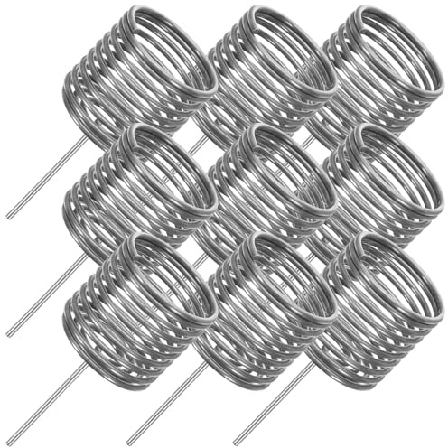 Veemoon Lot de 10 Boîtes à Engrais en Acier Inoxydable Panier à Engrais Petit Format Cylindrique Conteneur Réutilisable pour Bonsaï Plantes en Pot Jardinage D’Intérieur et Balcon