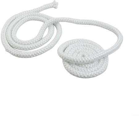 Honseadek Junta de cuerda de fibra de vidrio para estufa, para juntas de puerta de alta temperatura de 3 m de longitud para estufa de leña, quemador de leña, estufa de pellets y chimenea (12 mm para 3