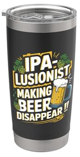Divertida cerveza IPA Vaso térmico de acero inoxidable de doble pared