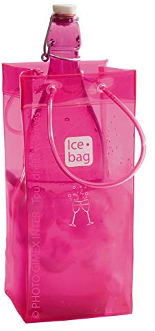 Gimex 17400 Ice Bag Basic Rafraîchisseur 1 Bouteille Rose 30 x 1 x 15 cm