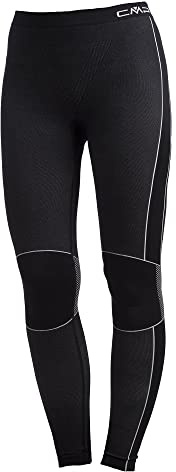 CMP - Pantaloni lunghi da donna senza cuciture, Nero, 42/44