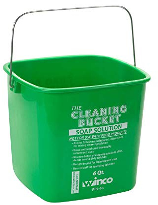 Winco Cleaning Bucket, Medium, Green