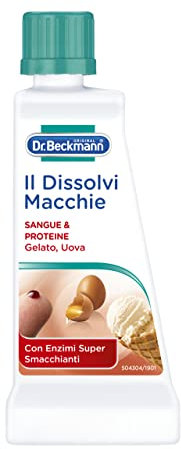 Dr. Beckmann Il Dissolvi Macchie Sangue & Proteine | Lo smacchiatore specifico per eliminare macchie difficili come sangue, gelato e sperma | 50 ml