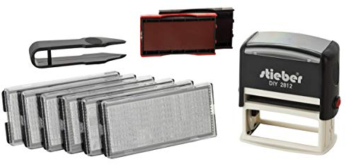 Profi-Selbstsetz-Stempel für bis zu 5 Textzeilen in 3 Schriftgrößen selber setzen selbstsetzen selbstmachen